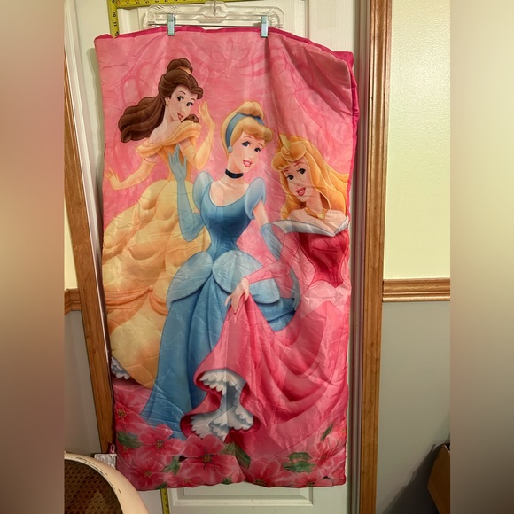 Disney Princess Sleeping Bag With Sleep Mask Cinderella, Aurora, Belle! B13 - Picture 1 of 5